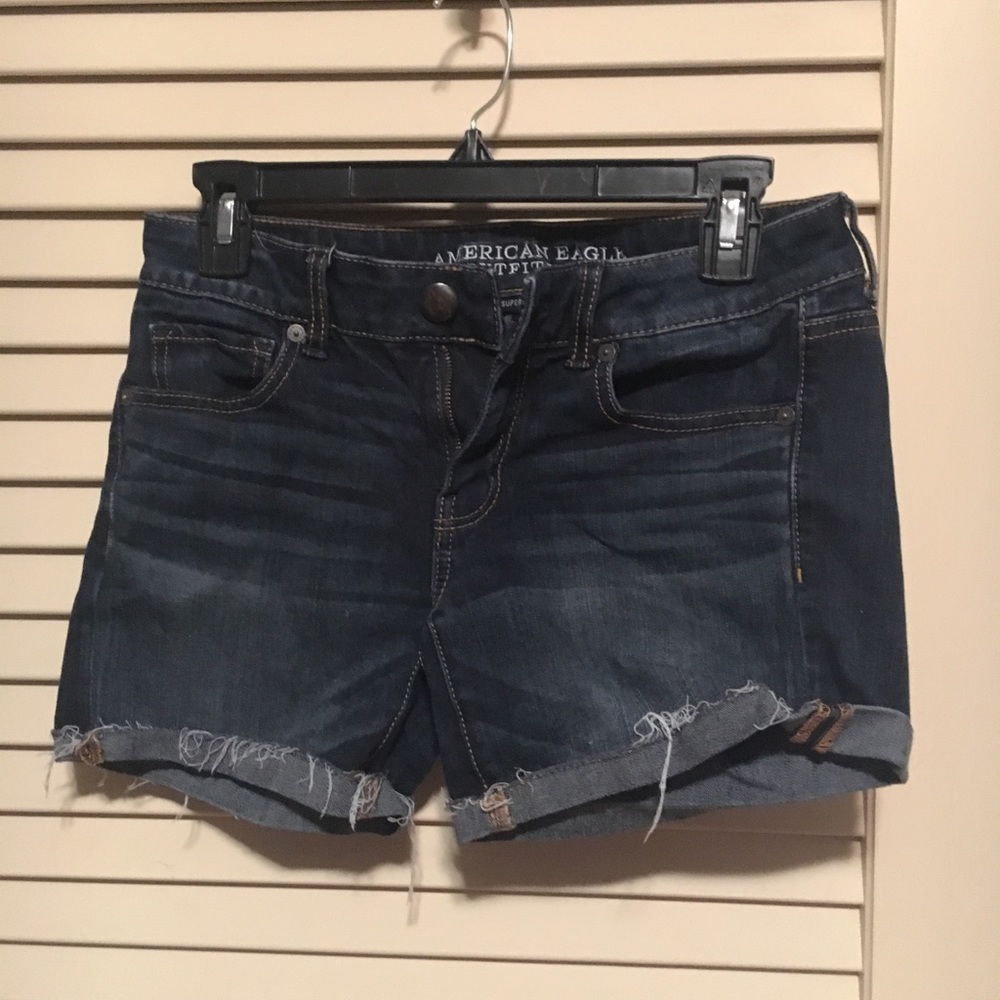 American eagle dark blue midi shorts